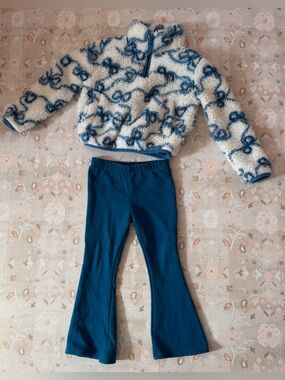 Sherpa Pullover & Flare Pants Set